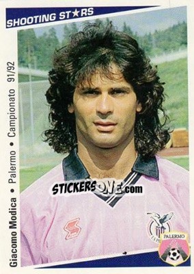 Figurina Giacomo Modica - Shooting Stars Calcio 1991-1992 - Merlin