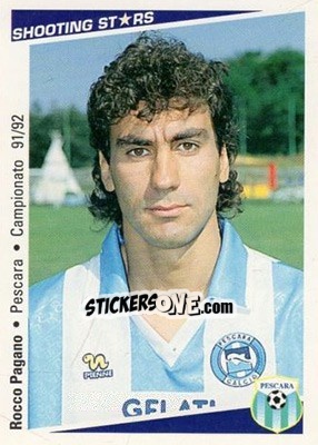 Sticker Rocco Pagano - Shooting Stars Calcio 1991-1992 n. 293 - Merlin