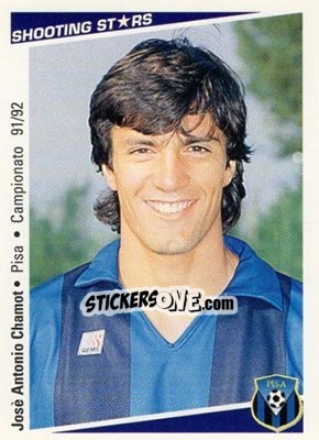 Sticker Jose Antonio Chamot - Shooting Stars Calcio 1991-1992 n. 299 - Merlin