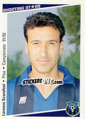Sticker Lorenzo Scarafoni - Shooting Stars Calcio 1991-1992 n. 300 - Merlin