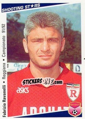 Sticker Fabrizio Ravanelli - Shooting Stars Calcio 1991-1992 n. 303 - Merlin