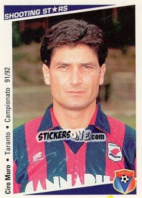 Figurina Ciro Muro - Shooting Stars Calcio 1991-1992 - Merlin