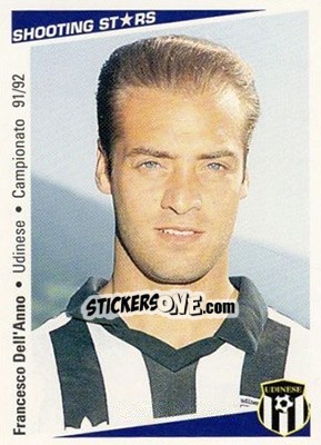 Sticker Francesco Della'Anno - Shooting Stars Calcio 1991-1992 - Merlin
