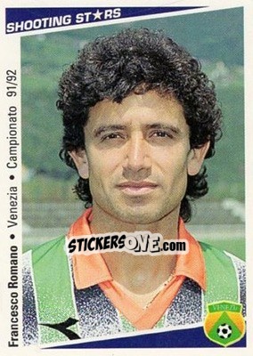 Figurina Francesco Romano - Shooting Stars Calcio 1991-1992 - Merlin