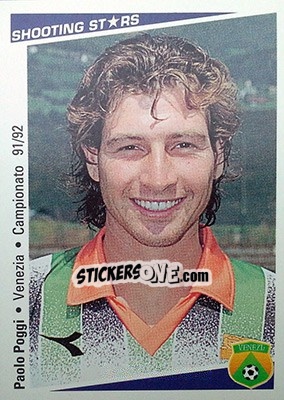 Sticker Paolo Poggi - Shooting Stars Calcio 1991-1992 n. 311 - Merlin