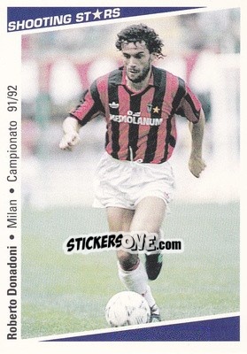 Sticker Roberto Donadoni - Shooting Stars Calcio 1991-1992 n. 315 - Merlin