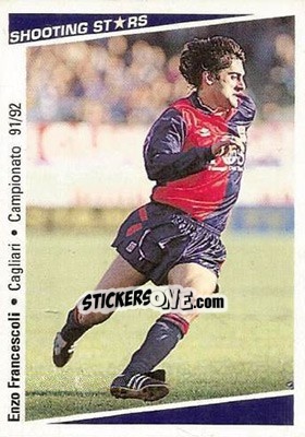 Sticker Enzo Francescoli - Shooting Stars Calcio 1991-1992 - Merlin
