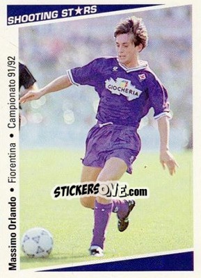 Sticker Massimo Orlando - Shooting Stars Calcio 1991-1992 - Merlin