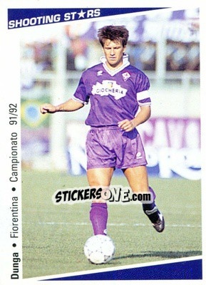 Figurina Dunga - Shooting Stars Calcio 1991-1992 - Merlin