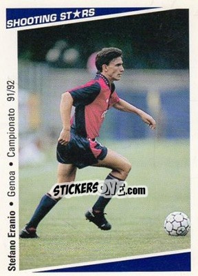 Sticker Stefano Eranio - Shooting Stars Calcio 1991-1992 n. 319 - Merlin