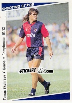 Cromo Tomas Skuhravy - Shooting Stars Calcio 1991-1992 - Merlin