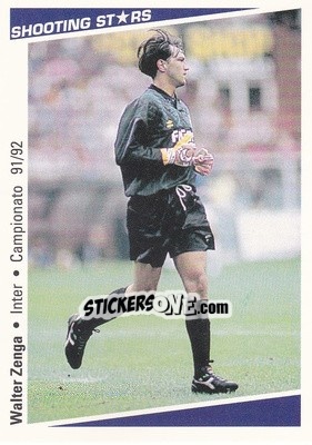 Sticker Walter Zenga - Shooting Stars Calcio 1991-1992 n. 321 - Merlin