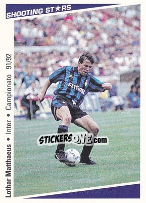 Sticker Lothar Matthaeus - Shooting Stars Calcio 1991-1992 n. 322 - Merlin