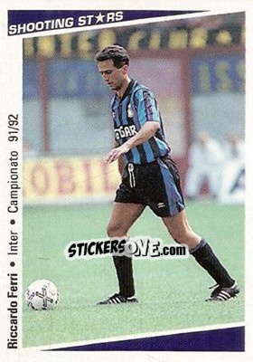 Sticker Riccardo Ferri - Shooting Stars Calcio 1991-1992 n. 323 - Merlin