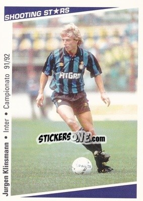 Sticker Jurgen Klinsmann - Shooting Stars Calcio 1991-1992 n. 324 - Merlin