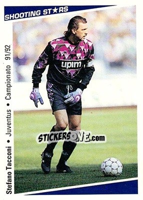 Sticker Stefano Tacconi - Shooting Stars Calcio 1991-1992 n. 325 - Merlin