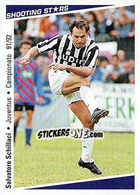 Figurina Salvatore Schillaci - Shooting Stars Calcio 1991-1992 - Merlin