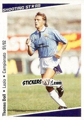 Sticker Thomas Doll - Shooting Stars Calcio 1991-1992 - Merlin