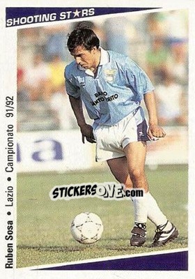 Sticker Ruben Sosa - Shooting Stars Calcio 1991-1992 n. 333 - Merlin