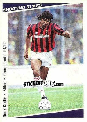 Sticker Ruud Gullit - Shooting Stars Calcio 1991-1992 n. 336 - Merlin