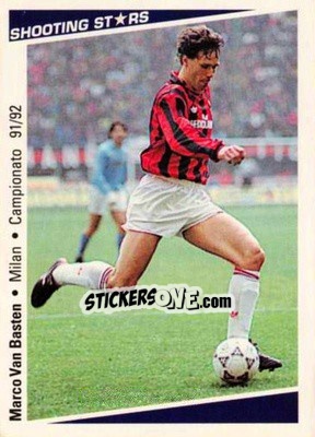 Sticker Marco Van Basten - Shooting Stars Calcio 1991-1992 n. 338 - Merlin