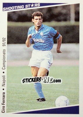 Sticker Ciro Ferrara - Shooting Stars Calcio 1991-1992 - Merlin