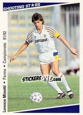 Sticker Lorenzo Minotti - Shooting Stars Calcio 1991-1992 n. 343 - Merlin