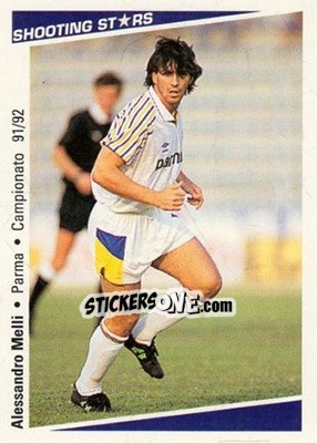 Sticker Alessandro Melli - Shooting Stars Calcio 1991-1992 n. 344 - Merlin