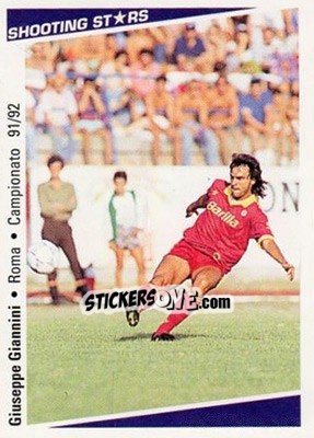 Figurina Giuseppe Giannini - Shooting Stars Calcio 1991-1992 - Merlin