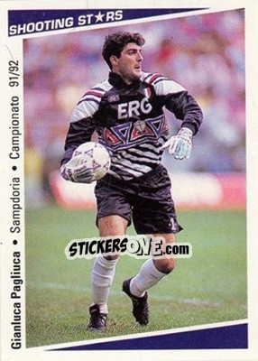 Sticker Gianluca Pagliuca - Shooting Stars Calcio 1991-1992 - Merlin