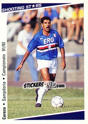 Figurina Cerezo - Shooting Stars Calcio 1991-1992 - Merlin
