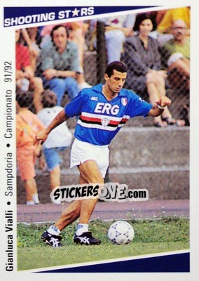 Figurina Gianluca Vialli - Shooting Stars Calcio 1991-1992 - Merlin