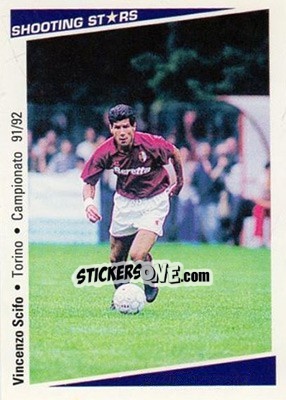 Figurina Vincenzo Scifo - Shooting Stars Calcio 1991-1992 - Merlin