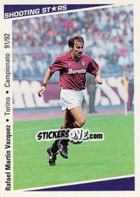 Cromo Rafael Martin Vazquez - Shooting Stars Calcio 1991-1992 - Merlin