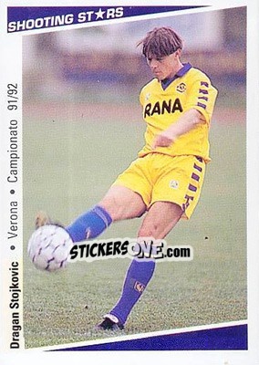 Figurina Dragan Stojkovic - Shooting Stars Calcio 1991-1992 - Merlin