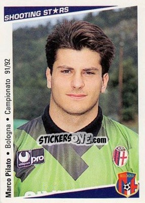 Figurina Marco Pilato - Shooting Stars Calcio 1991-1992 n. 358 - Merlin