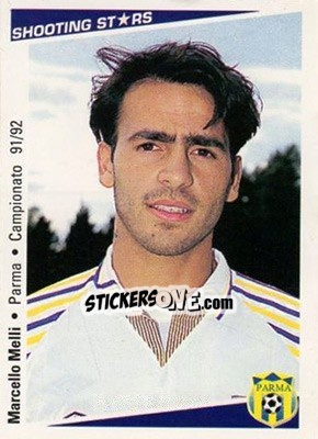 Figurina Marcello Melli - Shooting Stars Calcio 1991-1992 - Merlin