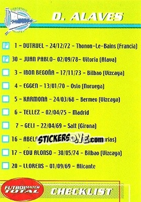 Sticker Índice