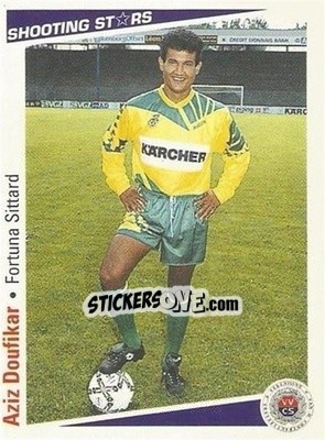 Sticker Aziz Doufikar - Shooting Stars Holland 1991-1992 - Merlin