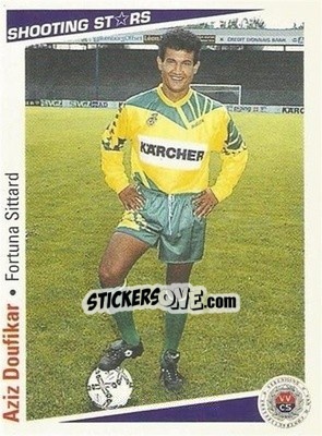 Cromo Aziz Doufikar - Shooting Stars Holland 1991-1992 n. 51 - Merlin