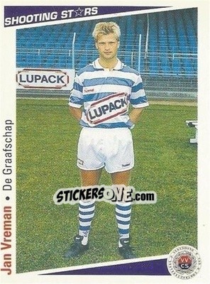 Cromo Jan Vreman - Shooting Stars Holland 1991-1992 - Merlin