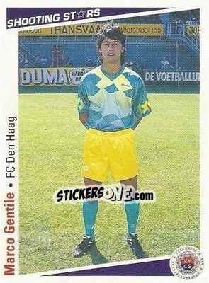 Sticker Marco Gentile - Shooting Stars Holland 1991-1992 - Merlin