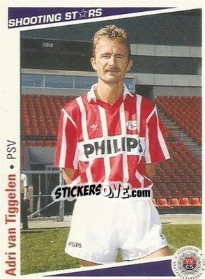 Sticker Adri van Tiggelen - Shooting Stars Holland 1991-1992 - Merlin