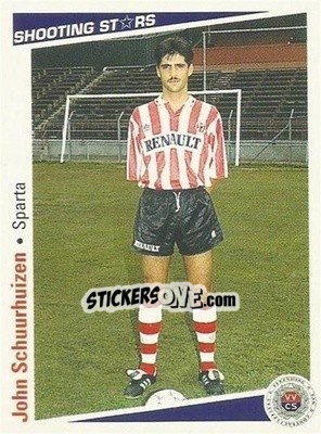 Sticker John Schuurhuizen - Shooting Stars Holland 1991-1992 n. 161 - Merlin