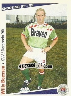 Cromo Willy Boessen - Shooting Stars Holland 1991-1992 n. 173 - Merlin