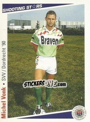 Cromo Michel Vonk - Shooting Stars Holland 1991-1992 - Merlin