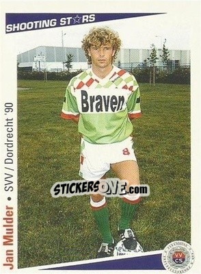Sticker Jan Mulder - Shooting Stars Holland 1991-1992 - Merlin