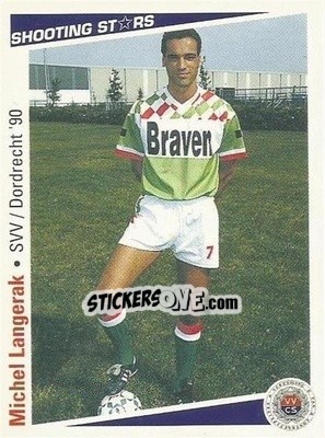 Sticker Michel Langerak - Shooting Stars Holland 1991-1992 - Merlin