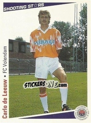 Sticker Carlo de Leeuw - Shooting Stars Holland 1991-1992 - Merlin