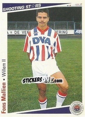 Sticker Fons Mallien - Shooting Stars Holland 1991-1992 - Merlin